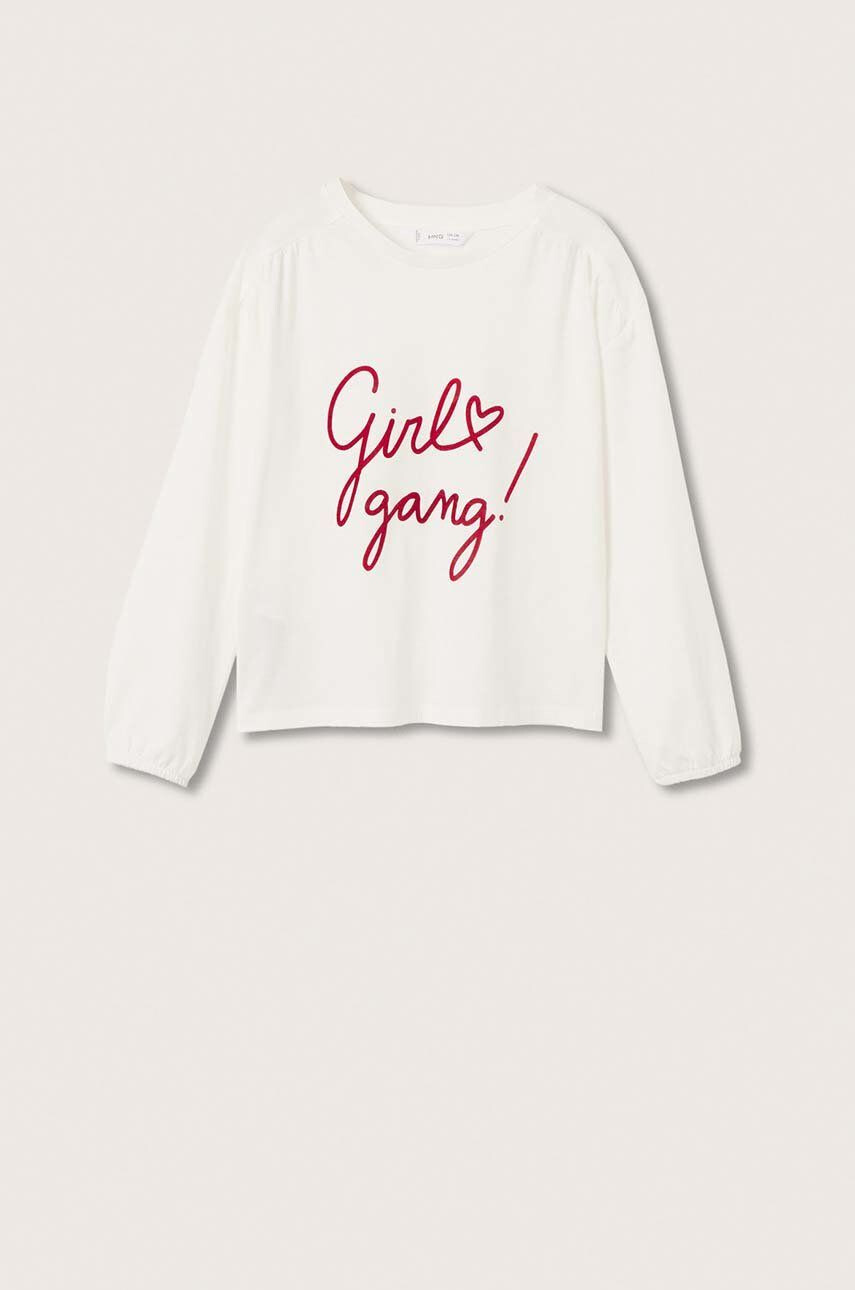 Mango Kids Longsleeve din bumbac pentru copii Gang - Pled.ro