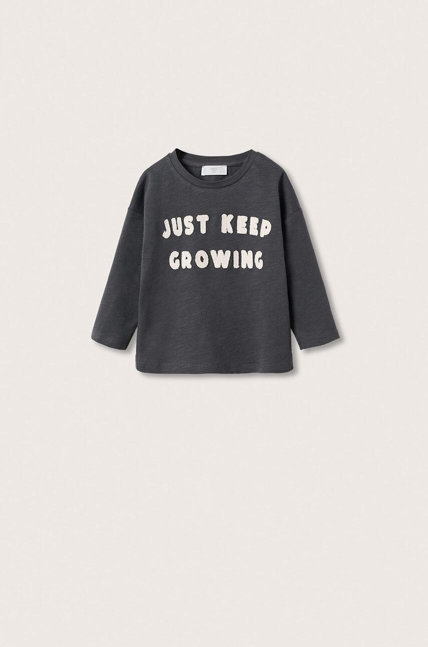 Mango Kids Longsleeve din bumbac pentru copii Growing - Pled.ro