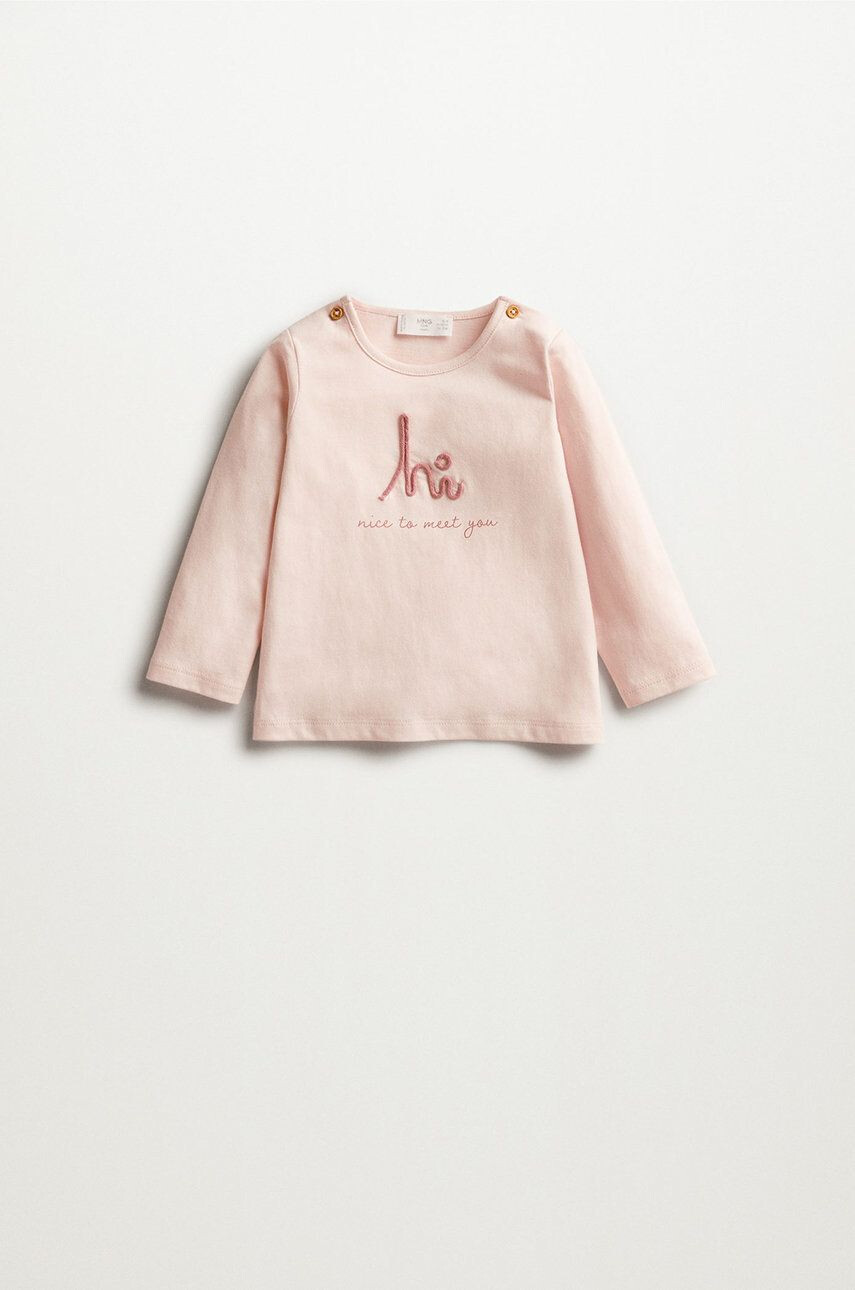 Mango Kids Longsleeve din bumbac pentru copii Hi - Pled.ro