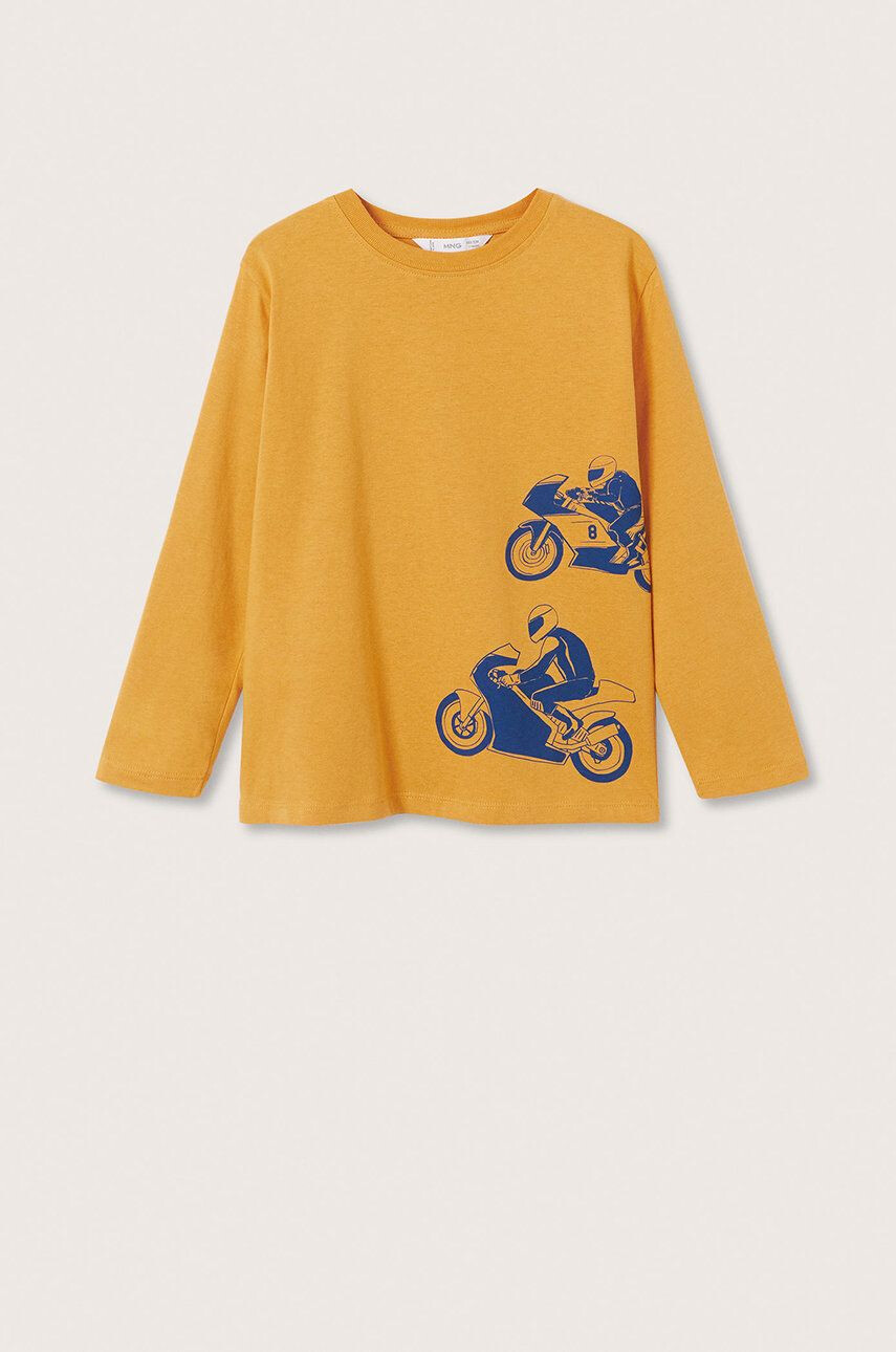 Mango Kids Longsleeve din bumbac pentru copii Racing - Pled.ro