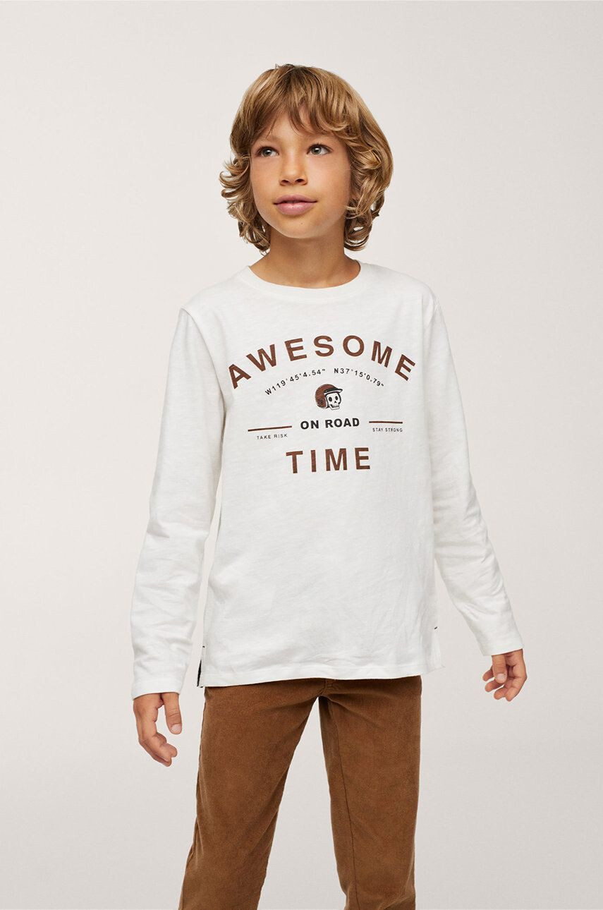 Mango Kids Longsleeve din bumbac pentru copii - Pled.ro