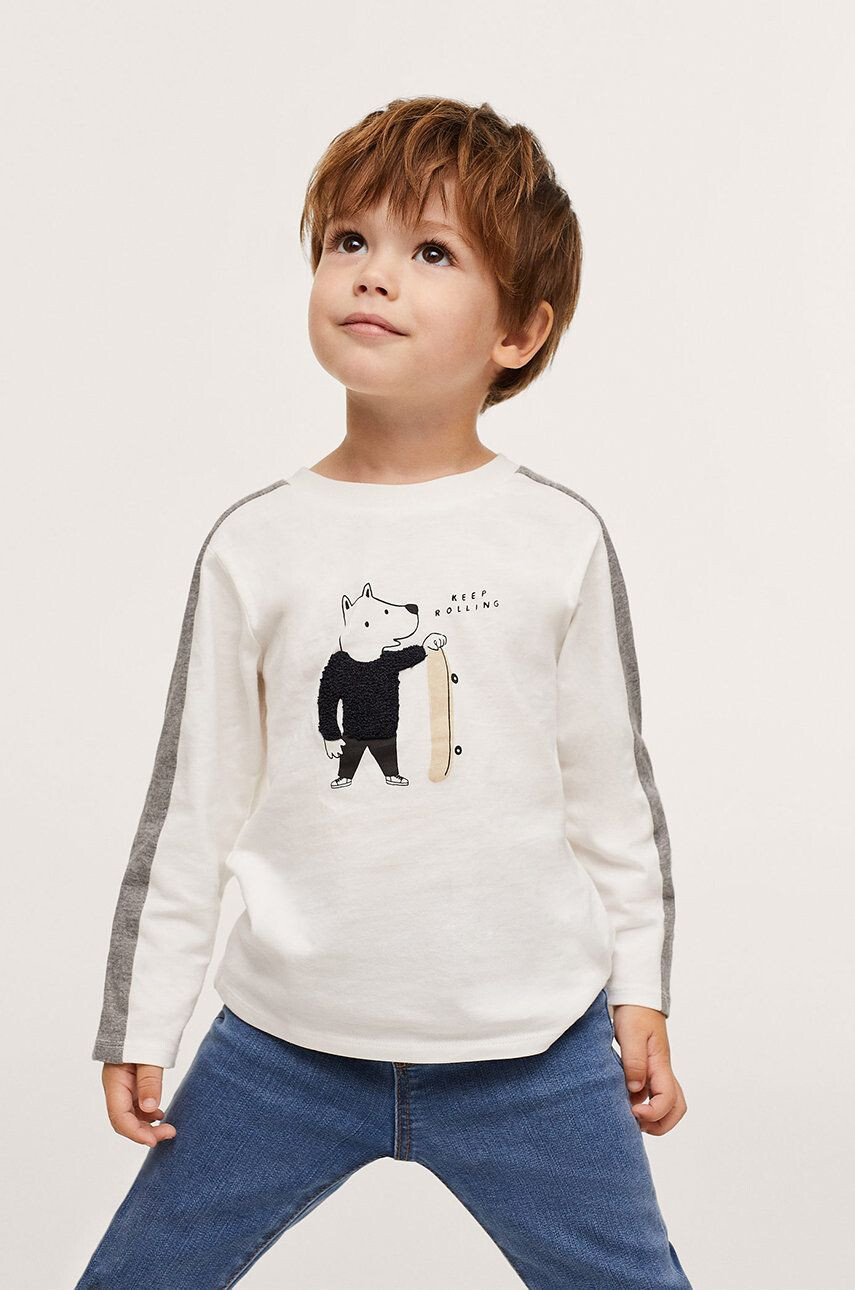 Mango Kids Longsleeve din bumbac pentru copii - Pled.ro