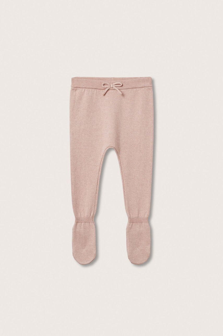 Mango Kids pantaloni bebe culoarea gri - Pled.ro