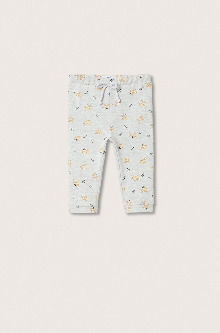 Mango Kids pantaloni copii culoarea gri modelator - Pled.ro