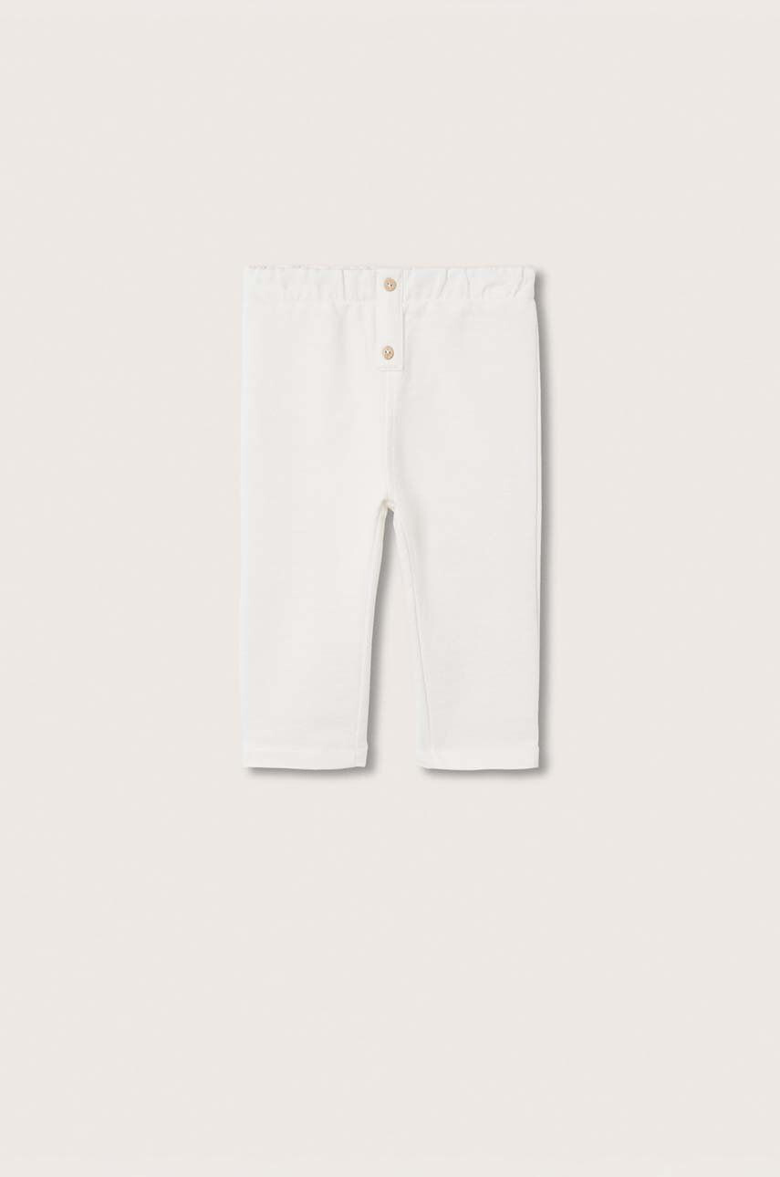 Mango Kids pantaloni copii culoarea roz neted - Pled.ro