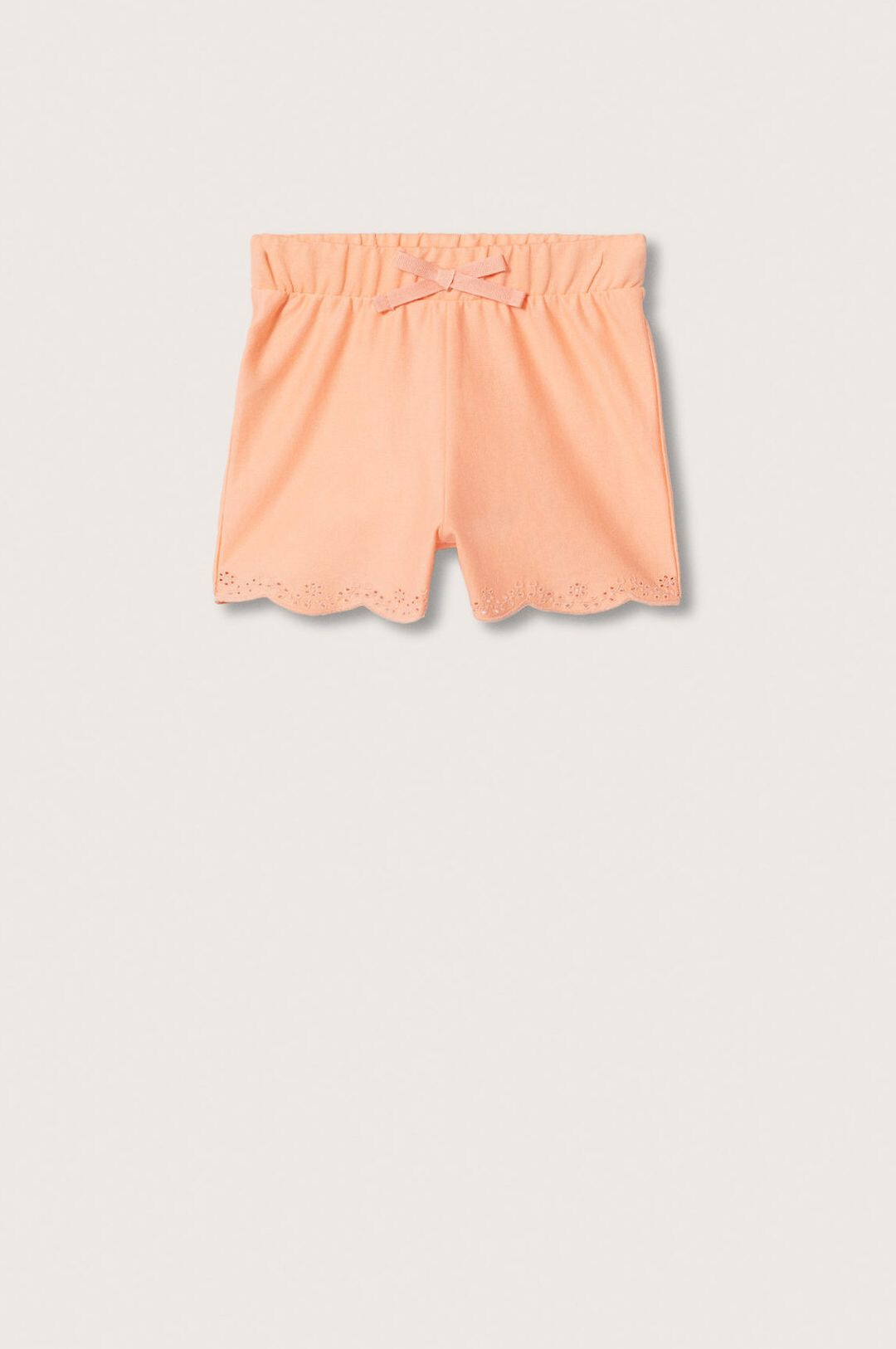 Mango Kids pantaloni scurti copii Iris culoarea portocaliu neted - Pled.ro