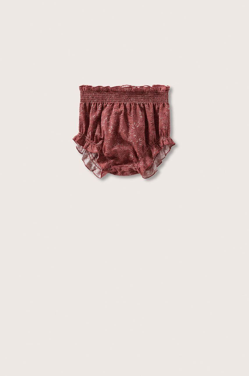 Mango Kids pantaloni scurti copii Valto culoarea bordo modelator - Pled.ro