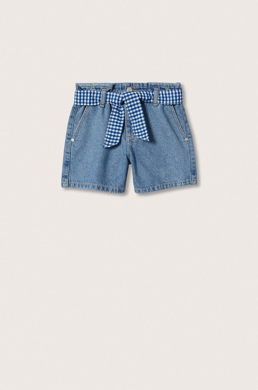 Mango Kids pantaloni scurti din denim pentru copii Gala culoarea violet neted - Pled.ro