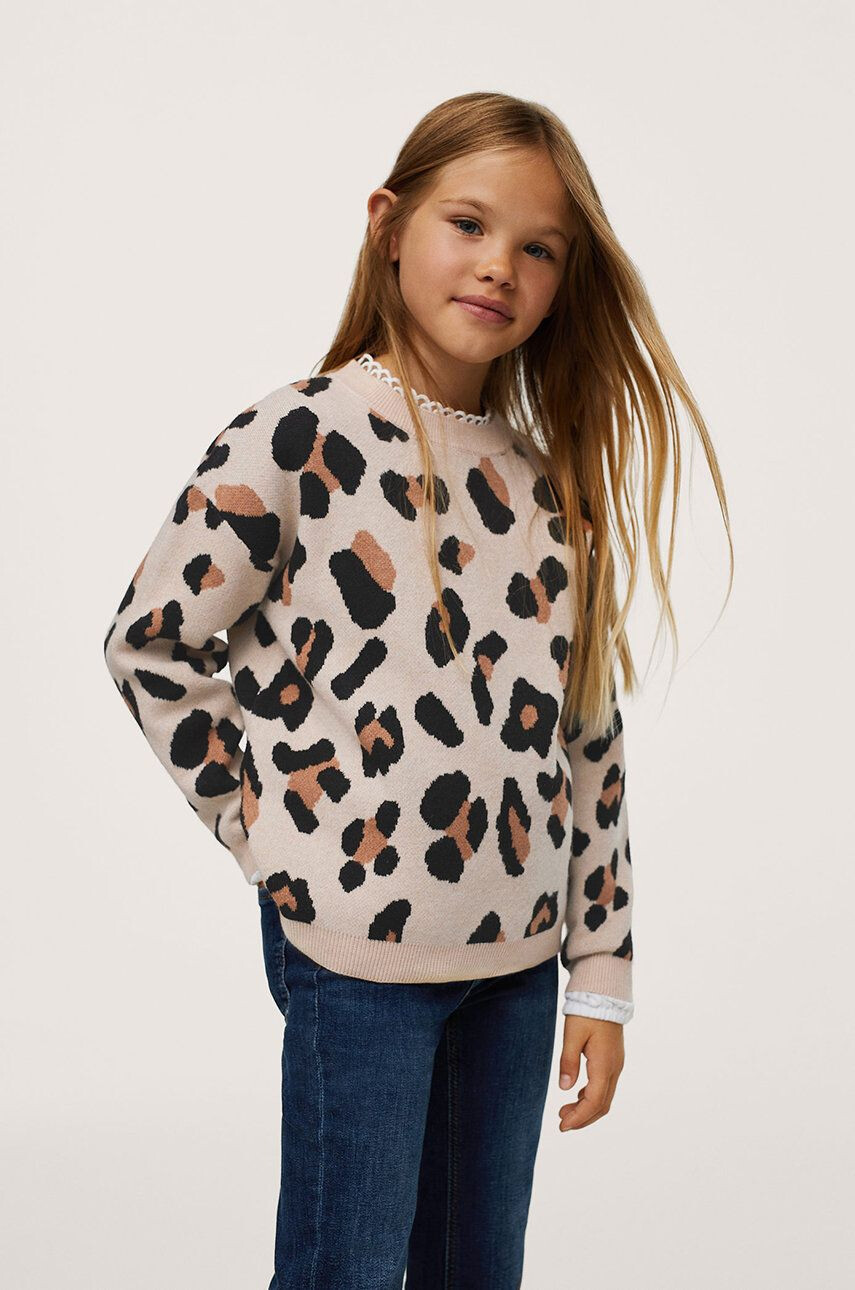 Mango Kids Pulover copii Miau - Pled.ro