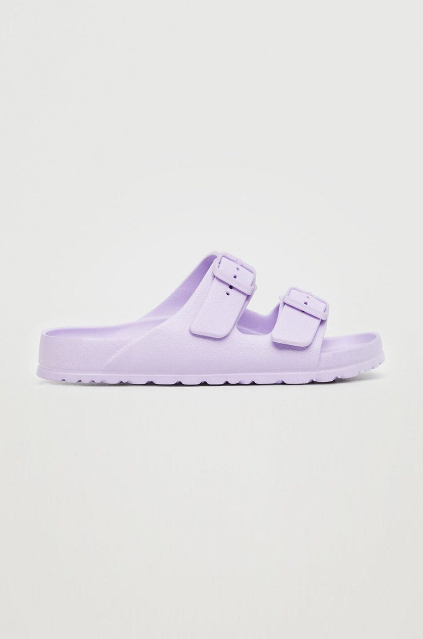 Mango Kids slapi copii Paut culoarea violet - Pled.ro