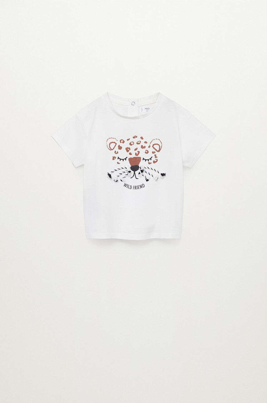 Mango Kids Tricou copii BIGOTE - Pled.ro