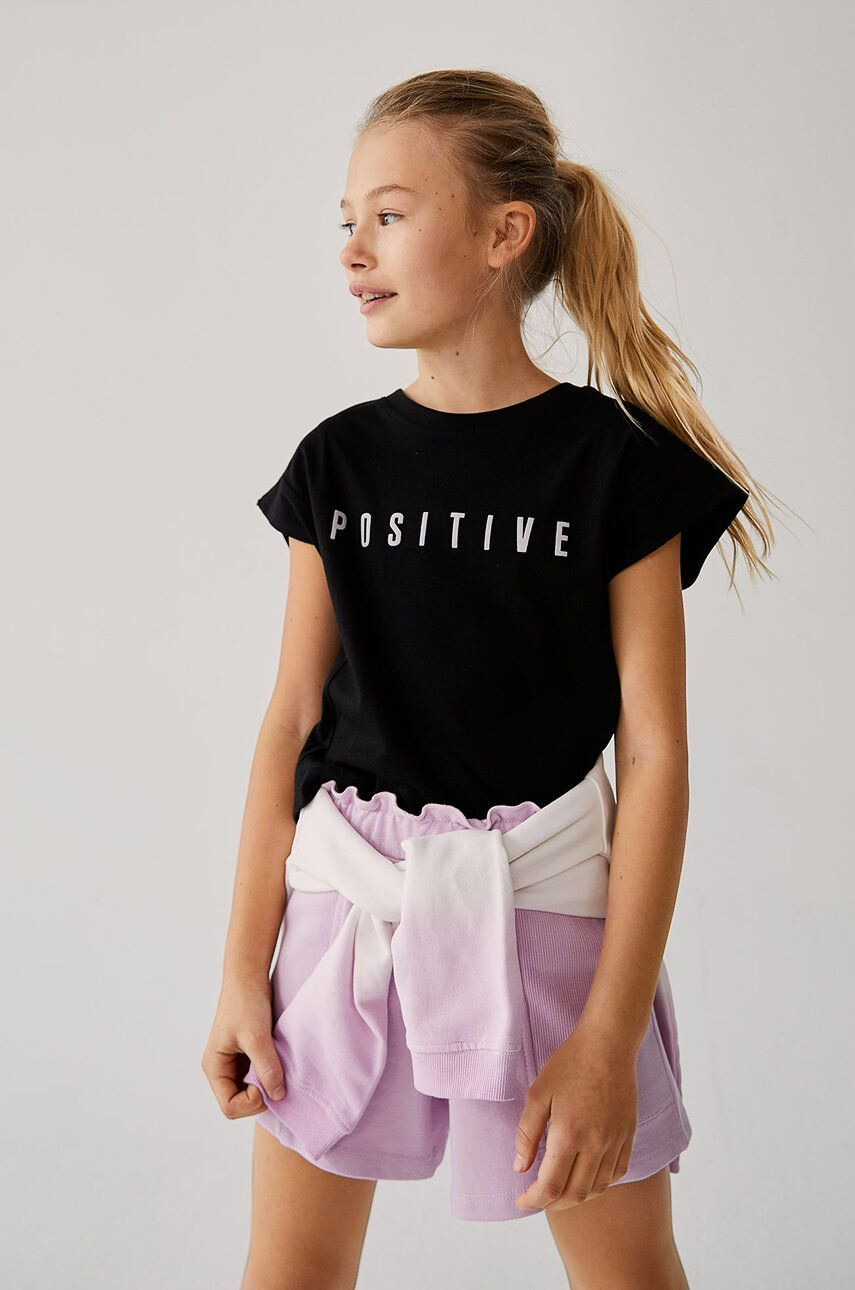 Mango Kids Tricou copii PRESENT - Pled.ro