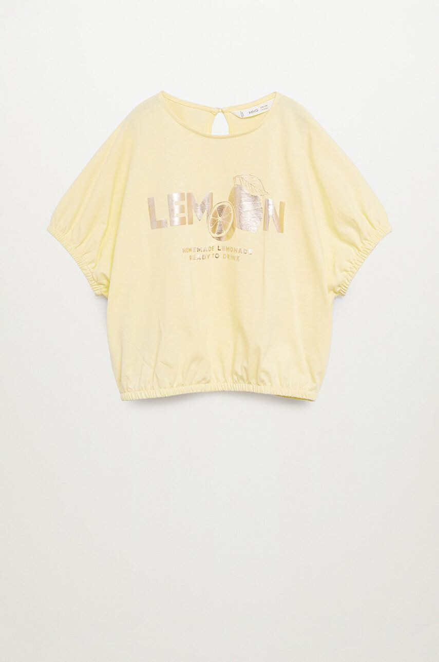 Mango Kids Tricou copii WORDS - Pled.ro