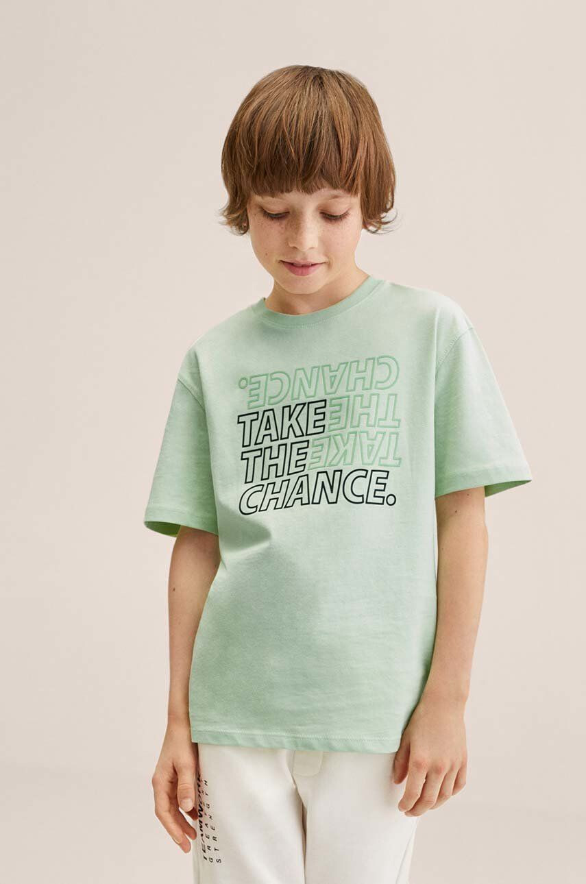 Mango Kids tricou de bumbac pentru copii Chance - Pled.ro