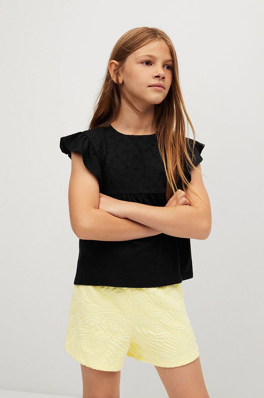 Mango Kids Tricou de bumbac pentru copii COCO - Pled.ro