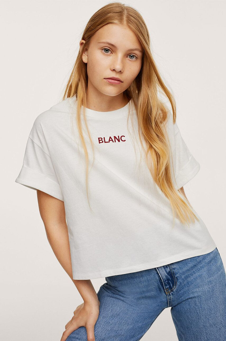 Mango Kids Tricou de bumbac pentru copii - Pled.ro