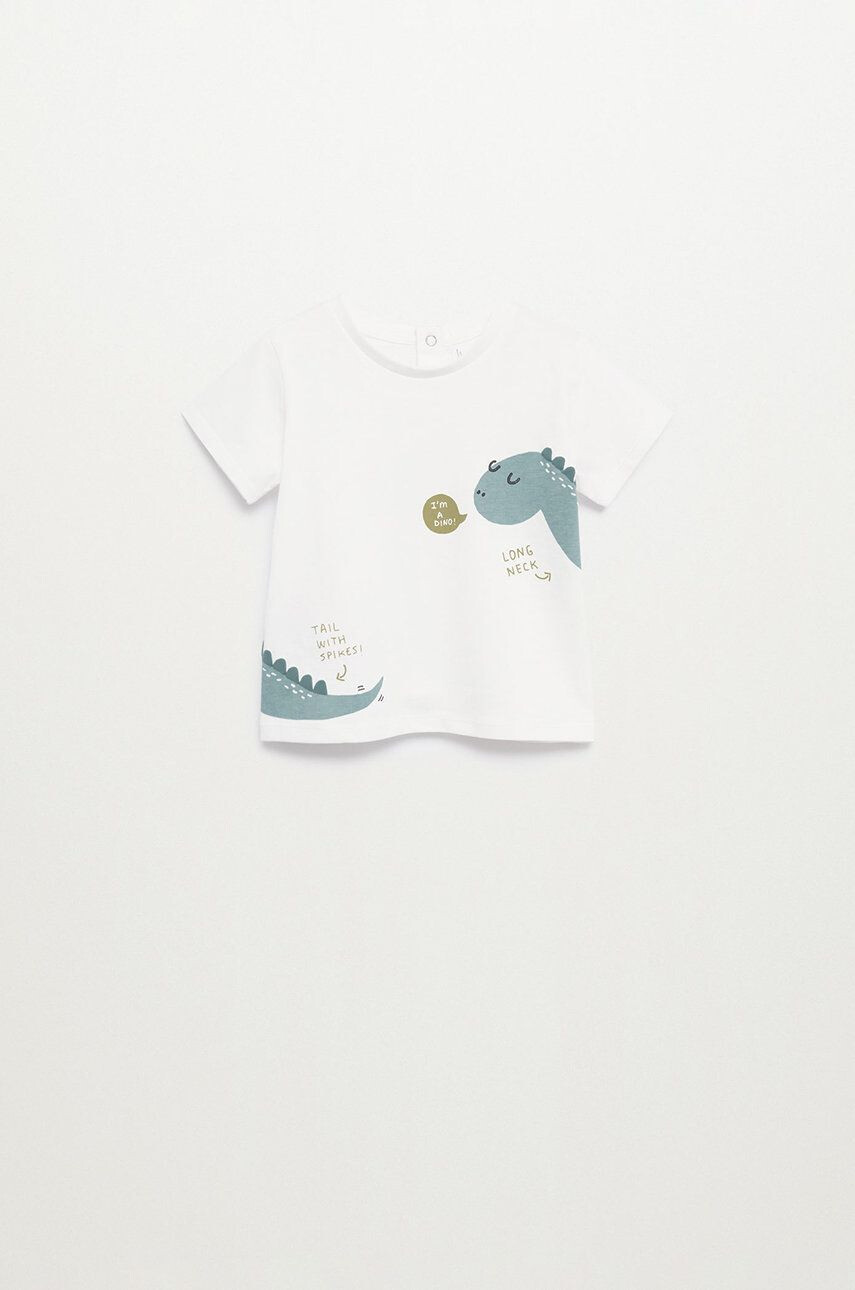 Mango Kids Tricou de bumbac pentru copii DINOS - Pled.ro