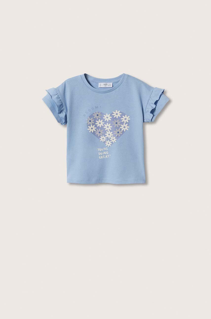 Mango Kids tricou de bumbac pentru copii Helen - Pled.ro