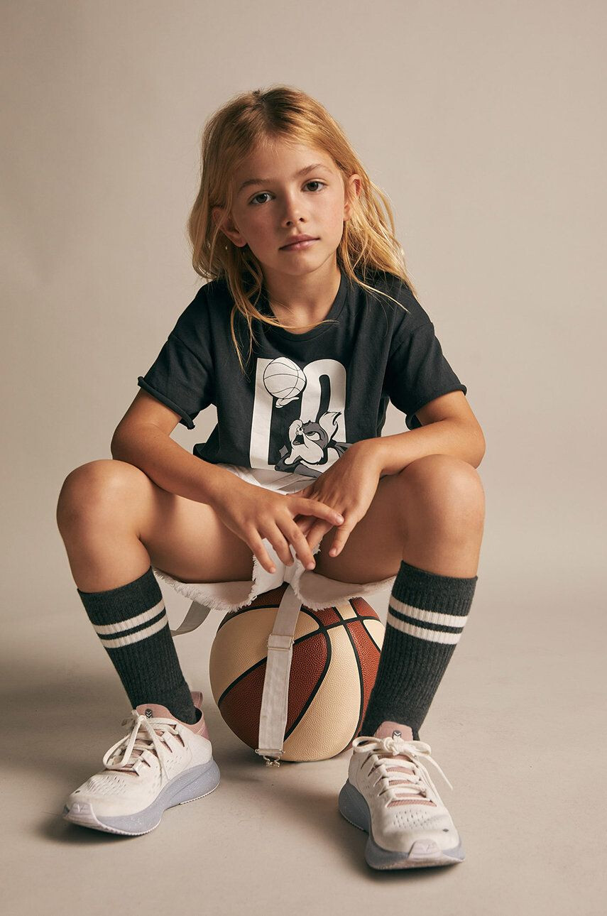 Mango Kids Tricou de bumbac pentru copii LOLA - Pled.ro