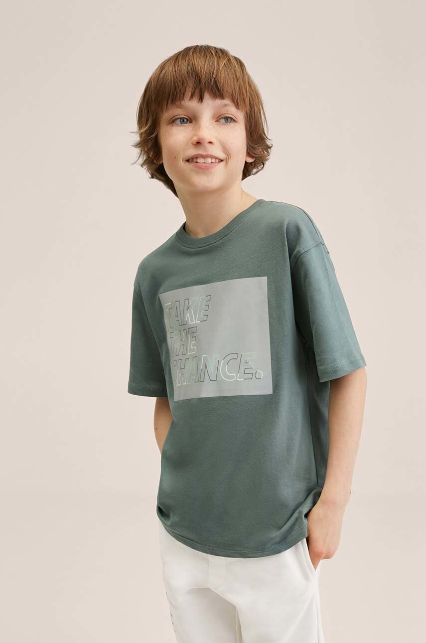 Mango Kids tricou de bumbac pentru copii Take - Pled.ro