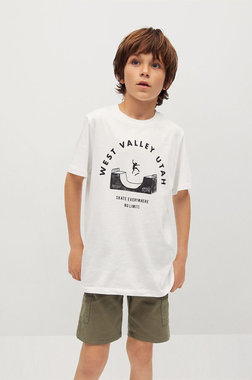 Mango Kids Tricou de bumbac pentru copii Utah - Pled.ro