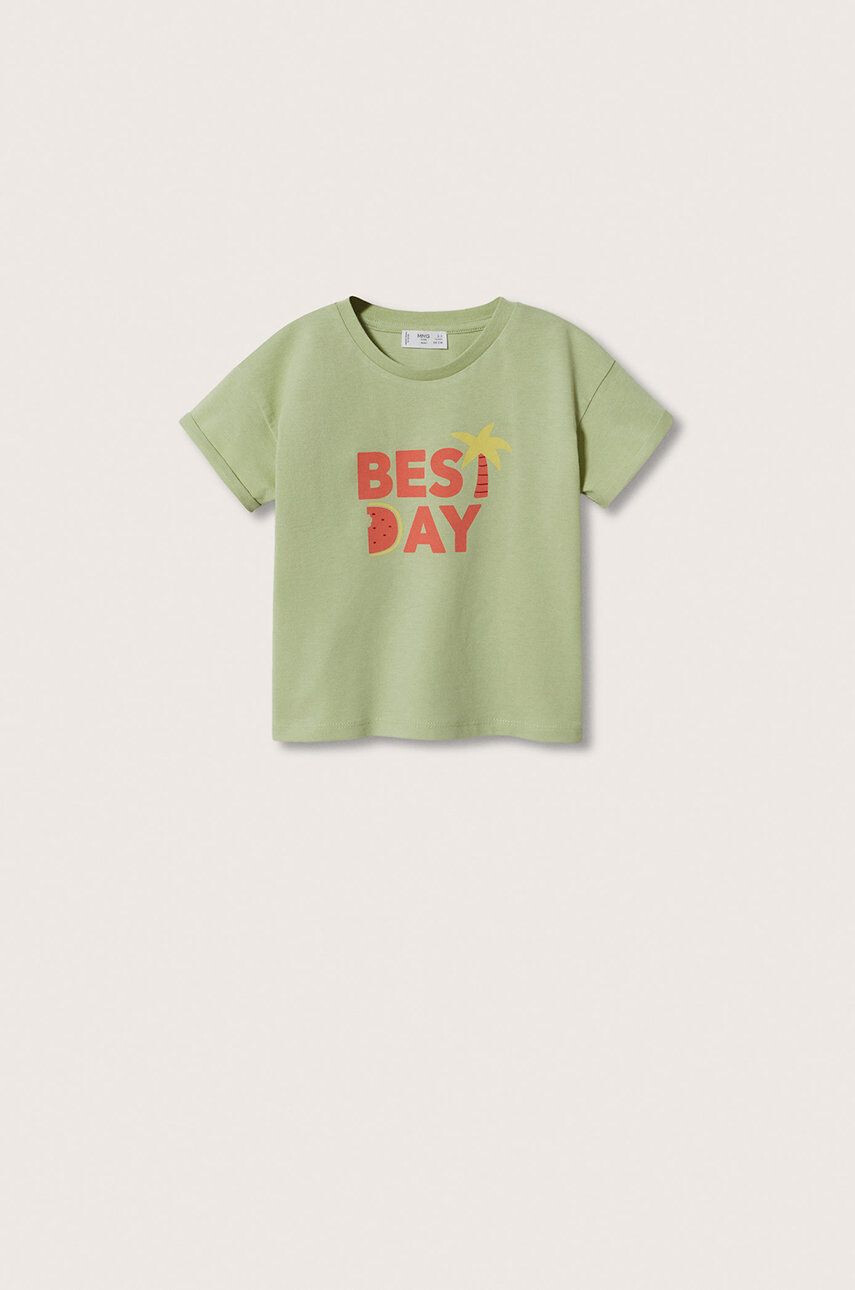 Mango Kids tricou de bumbac pentru copii Vacay - Pled.ro