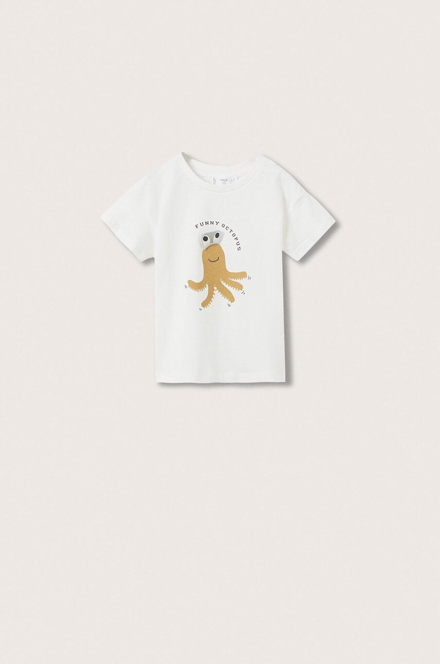 Mango Kids tricou din bumbac Octopus - Pled.ro