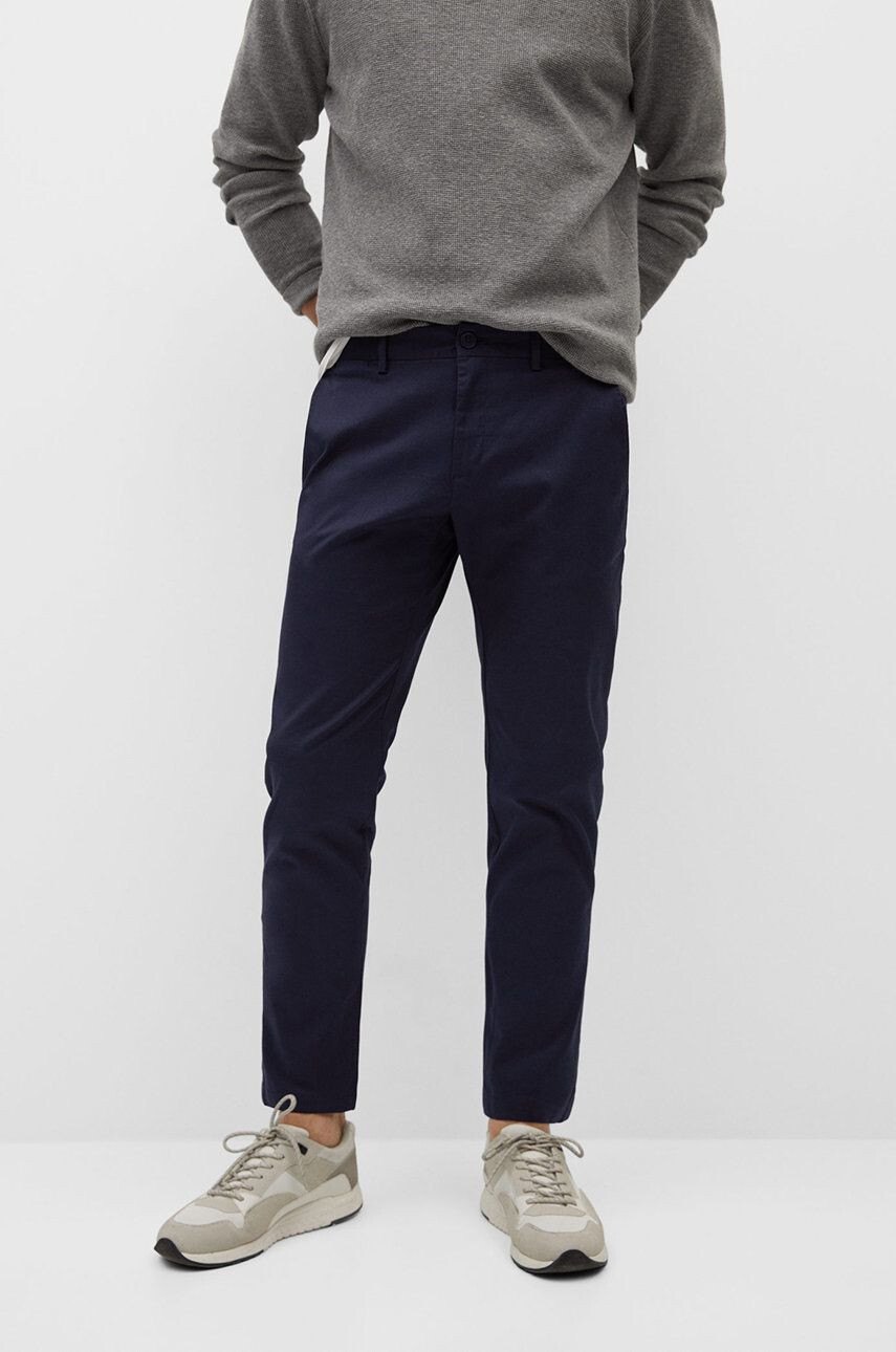 Mango Man pantaloni barbati culoarea gri mulata - Pled.ro