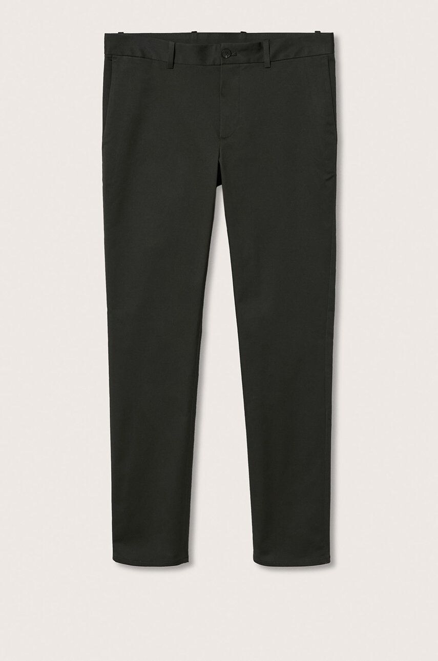 Mango Man pantaloni Dublino barbati culoarea verde cu fason chinos - Pled.ro