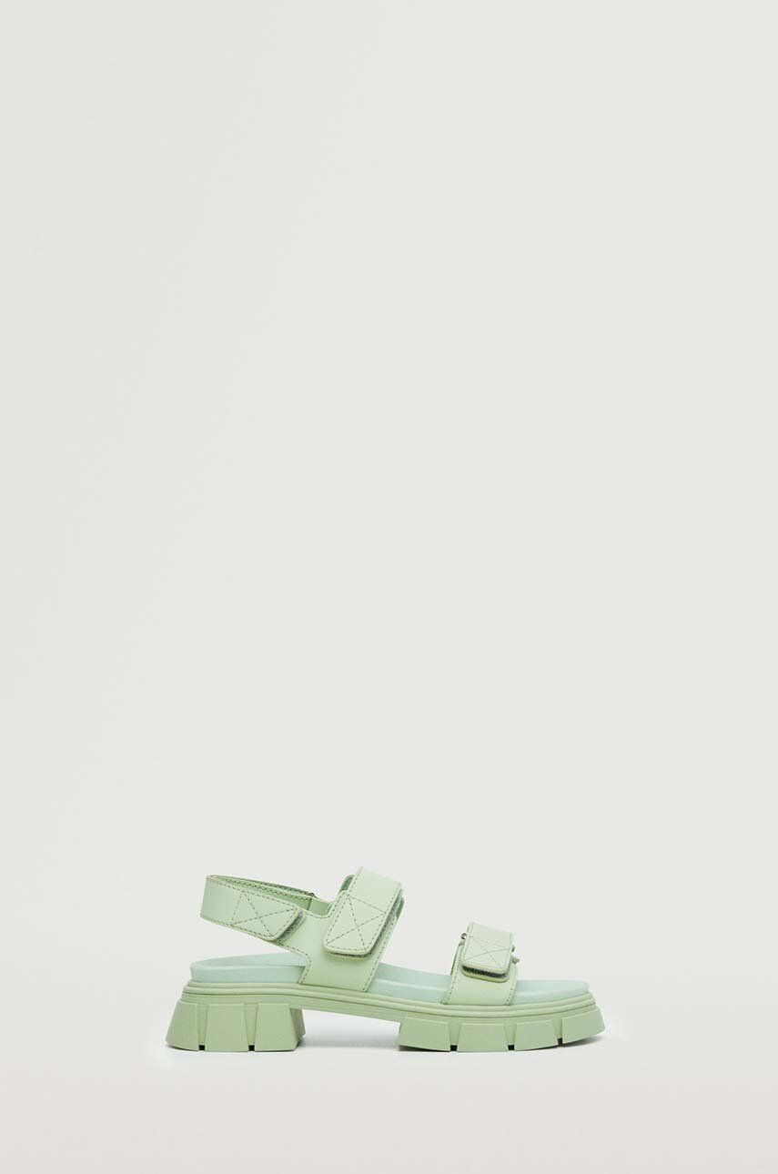 Mango sandale Kid femei culoarea verde cu platforma - Pled.ro