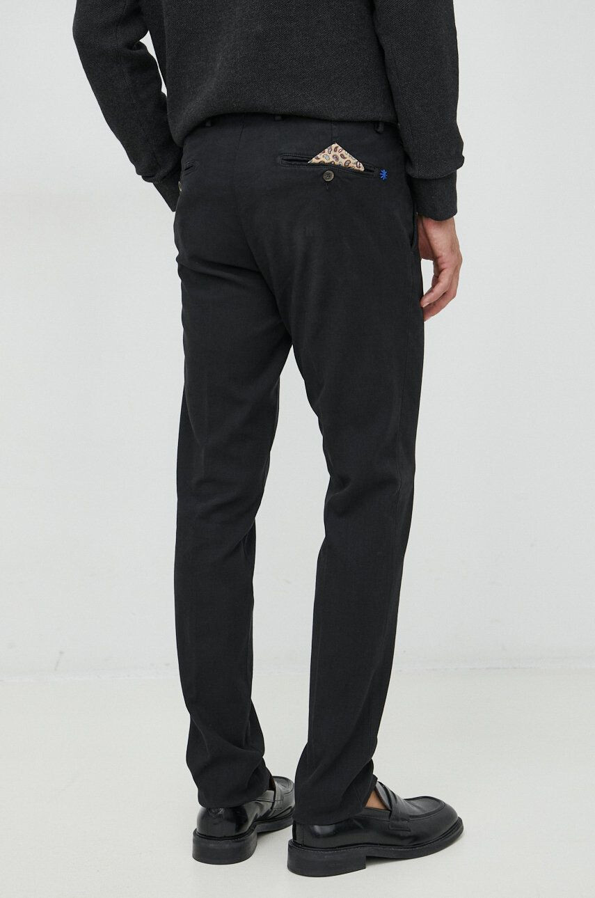 Manuel Ritz pantaloni barbati culoarea negru cu fason chinos - Pled.ro