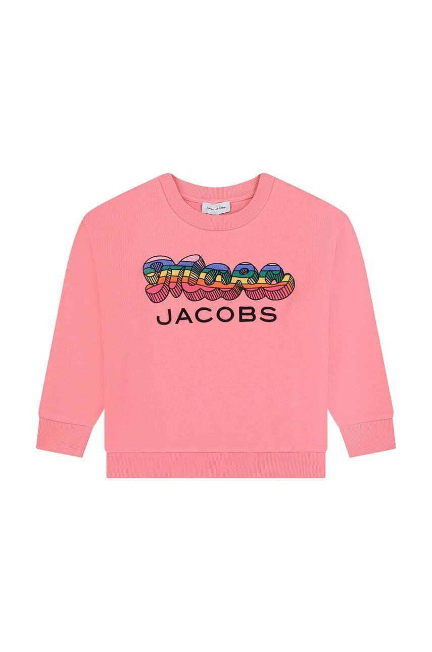 Marc Jacobs hanorac de bumbac pentru copii culoarea roz cu imprimeu - Pled.ro