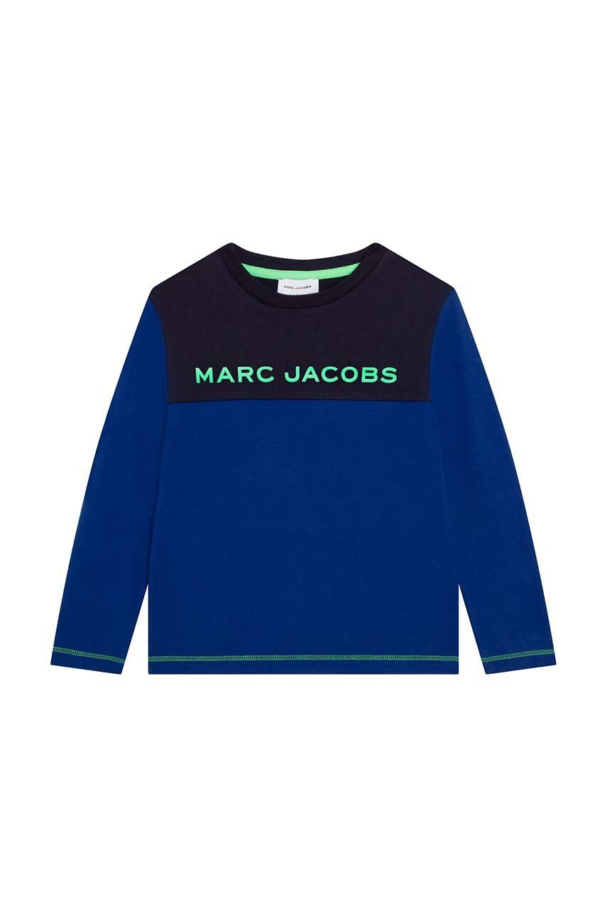 Marc Jacobs longsleeve din bumbac pentru copii culoarea albastru marin modelator - Pled.ro