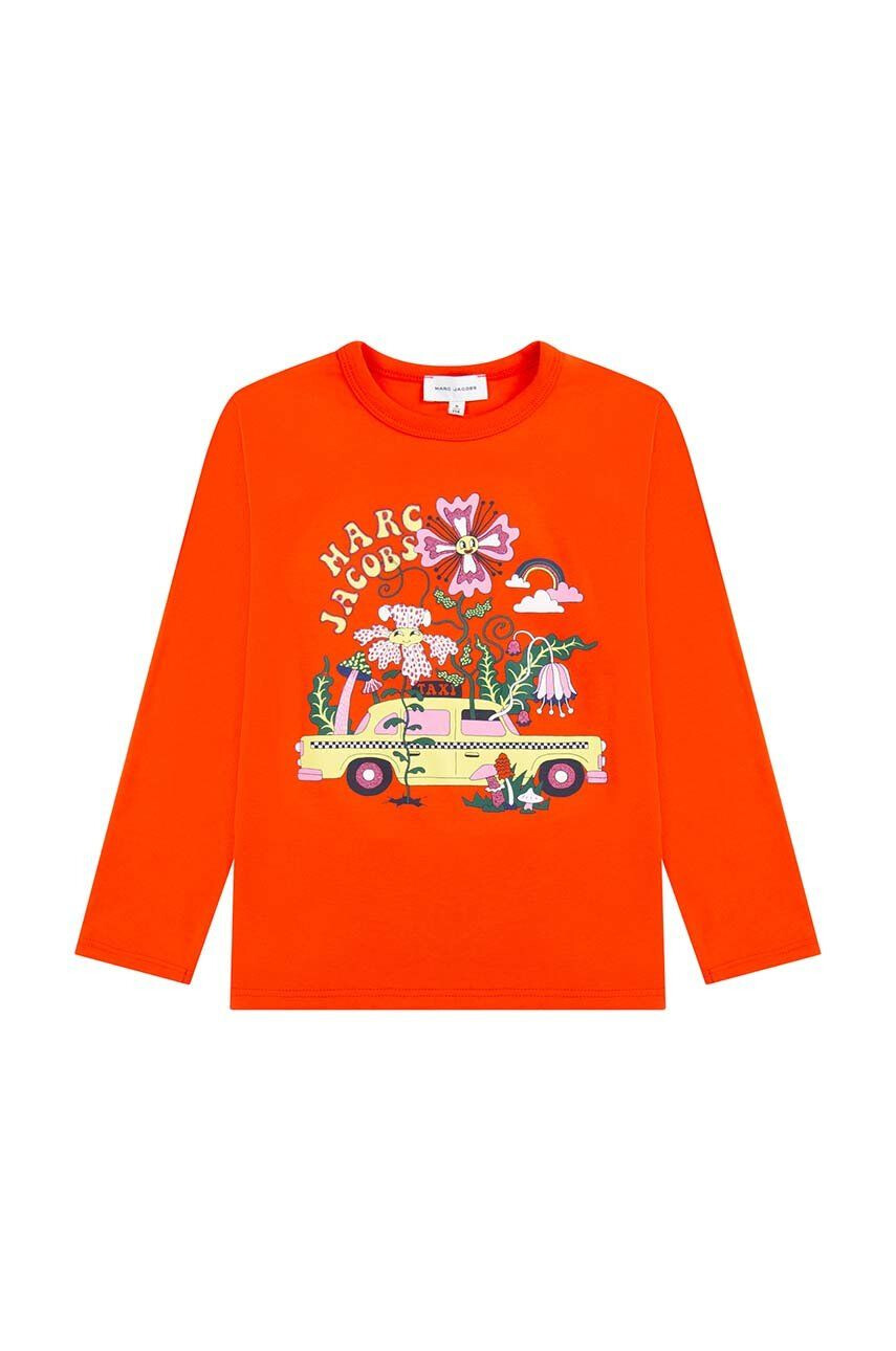 Marc Jacobs longsleeve din bumbac pentru copii culoarea rosu - Pled.ro