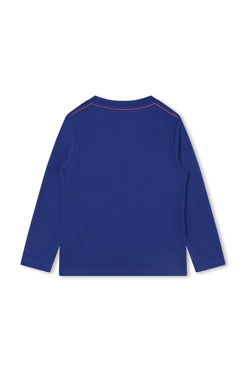 Marc Jacobs longsleeve din bumbac pentru copii culoarea albastru marin cu imprimeu - Pled.ro