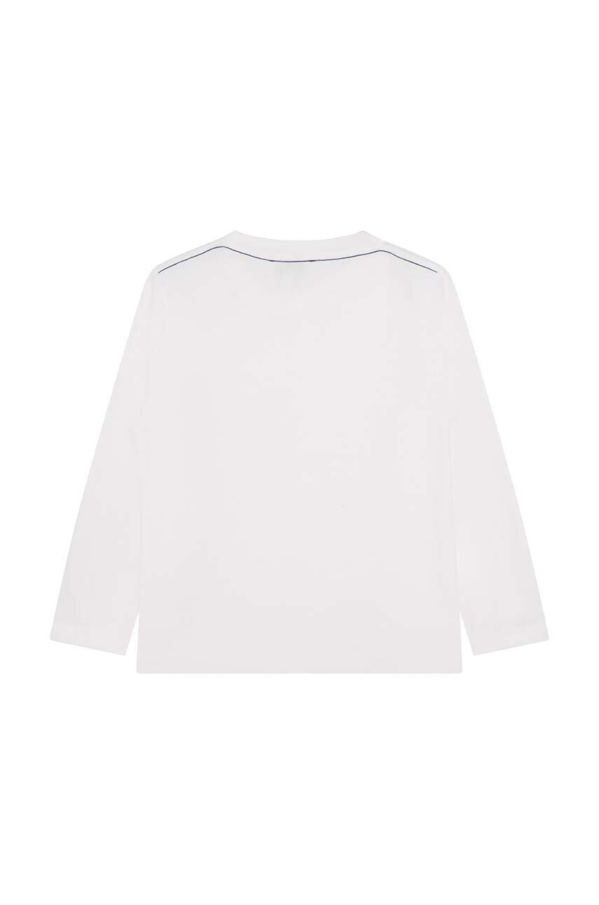 Marc Jacobs longsleeve din bumbac pentru copii culoarea alb cu imprimeu - Pled.ro