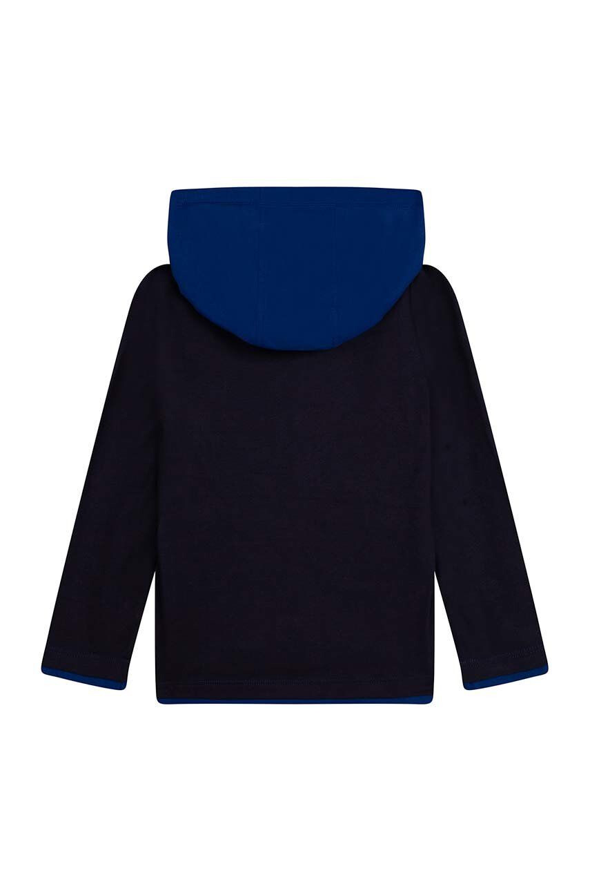 Marc Jacobs longsleeve din bumbac pentru copii culoarea albastru marin cu imprimeu - Pled.ro