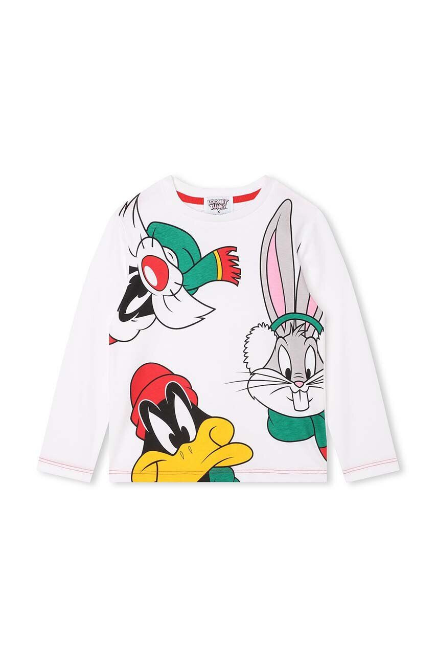 Marc Jacobs longsleeve din bumbac pentru copii x Looney Tunes culoarea alb cu imprimeu - Pled.ro