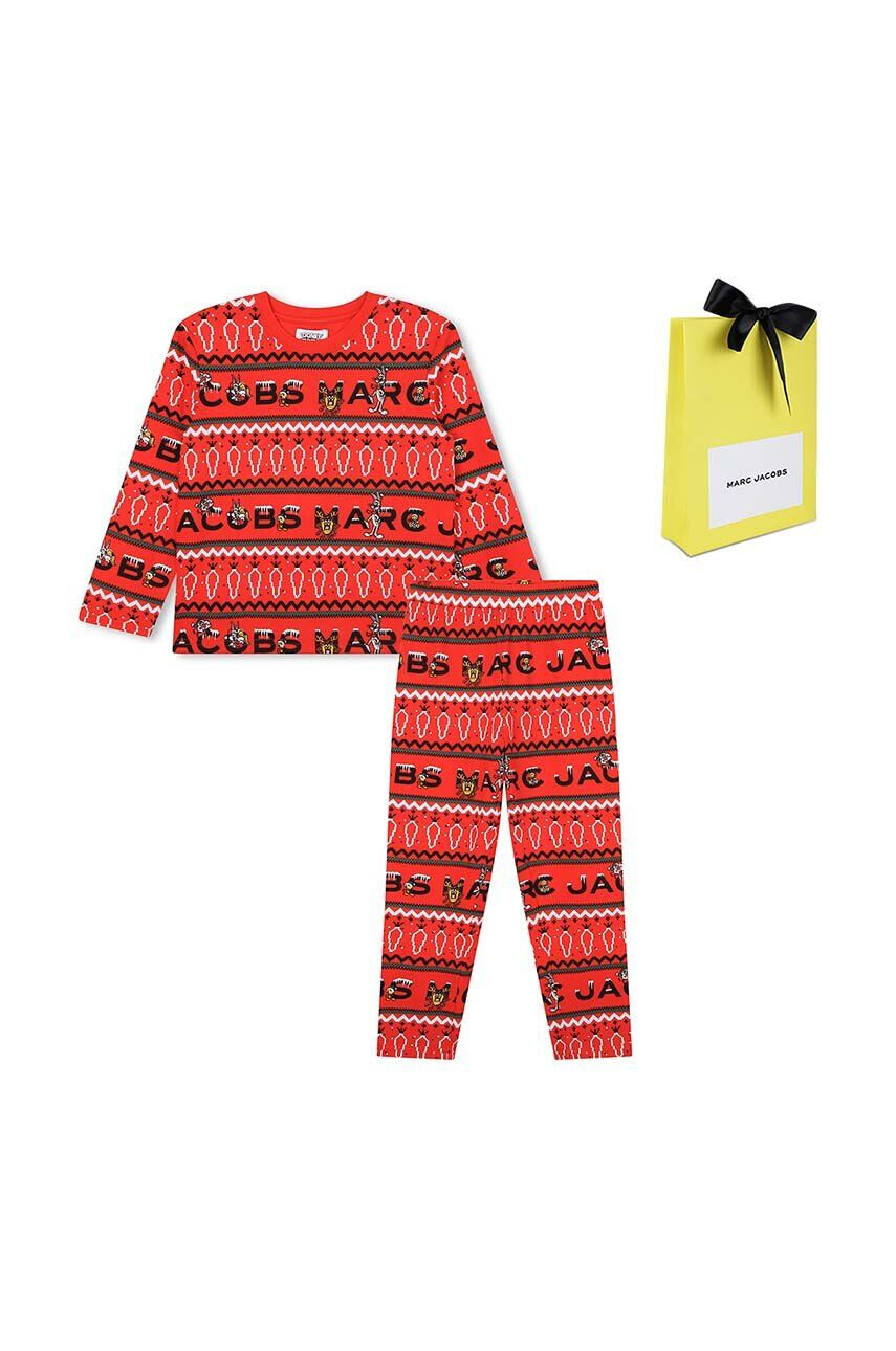 Marc Jacobs pijamale de bumbac pentru copii x Looney Tunes culoarea rosu modelator - Pled.ro