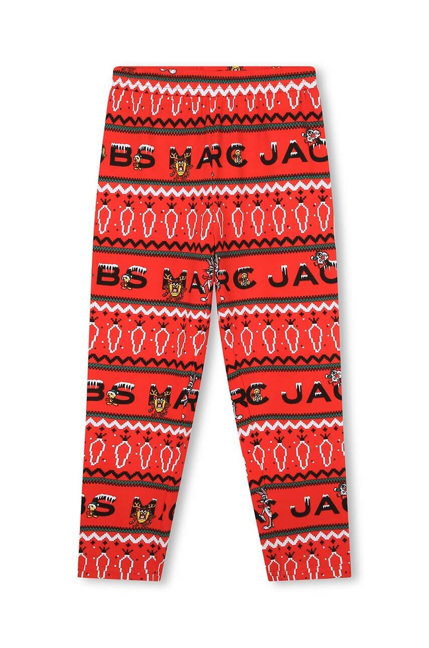 Marc Jacobs pijamale de bumbac pentru copii x Looney Tunes culoarea rosu modelator - Pled.ro