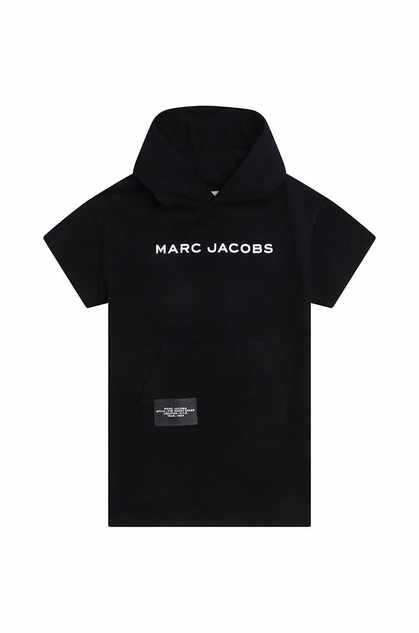 Marc Jacobs rochie din bumbac pentru copii culoarea albastru marin mini drept - Pled.ro