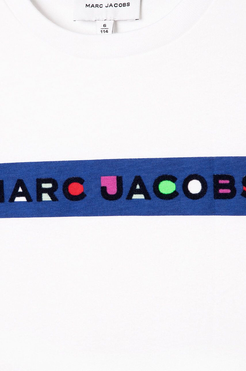 Marc Jacobs tricou de bumbac pentru copii culoarea alb cu imprimeu - Pled.ro