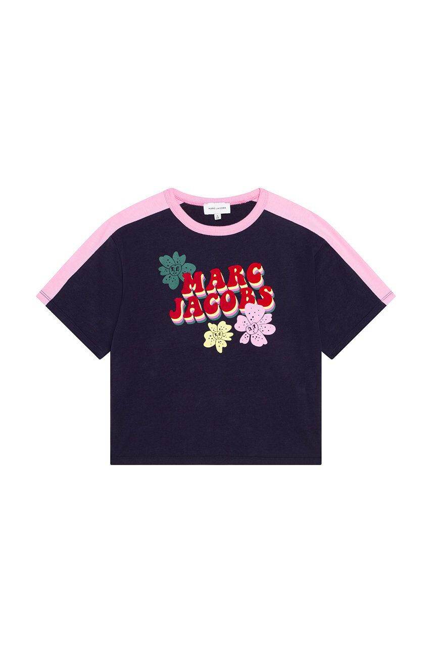 Marc Jacobs tricou de bumbac pentru copii culoarea albastru marin - Pled.ro