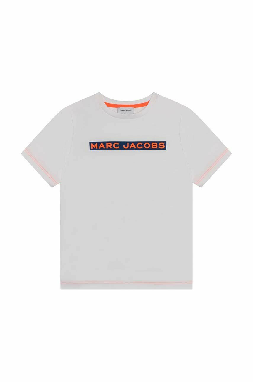 Marc Jacobs tricou de bumbac pentru copii culoarea alb cu imprimeu - Pled.ro