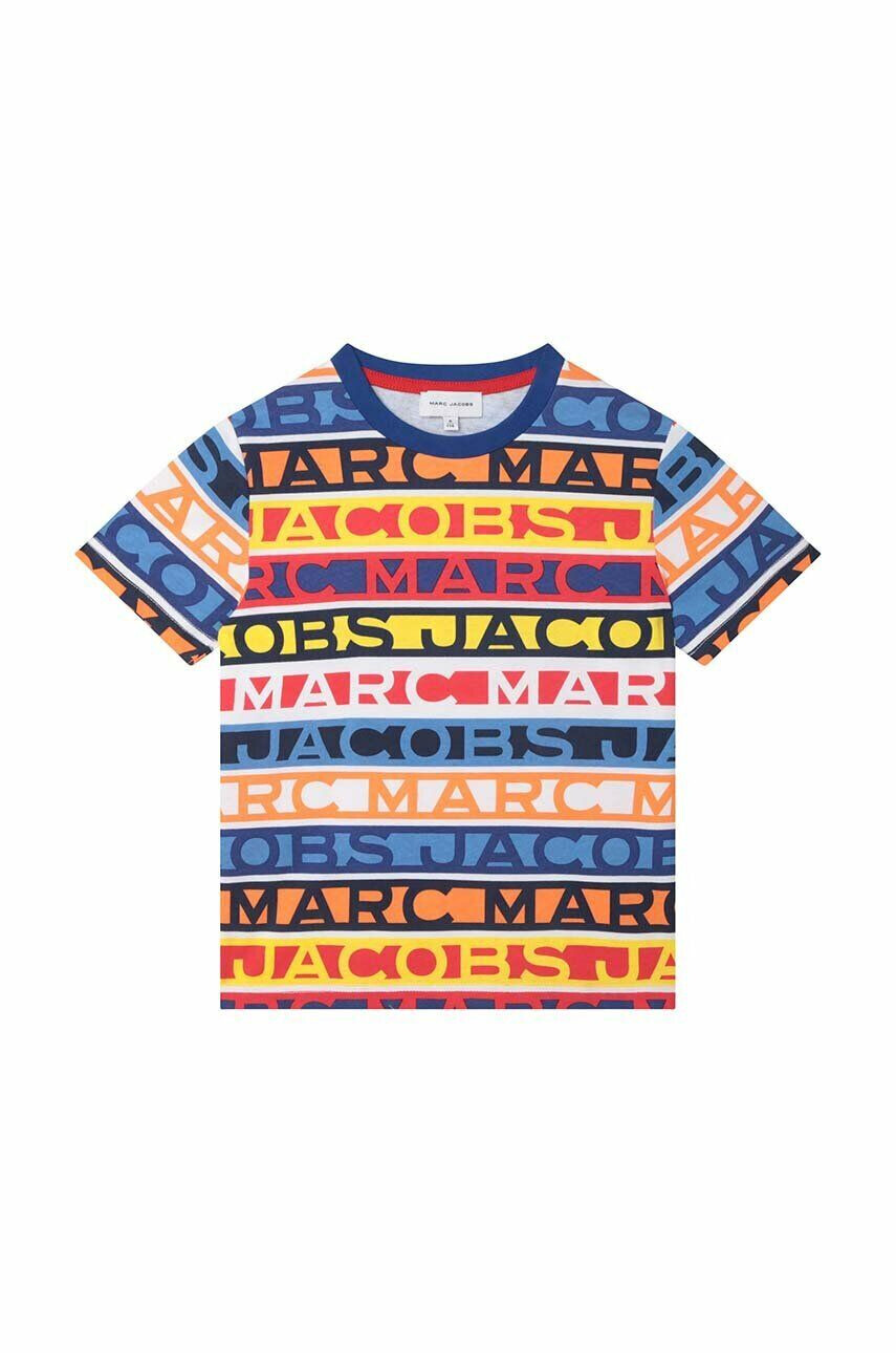 Marc Jacobs tricou de bumbac pentru copii culoarea albastru marin cu imprimeu - Pled.ro