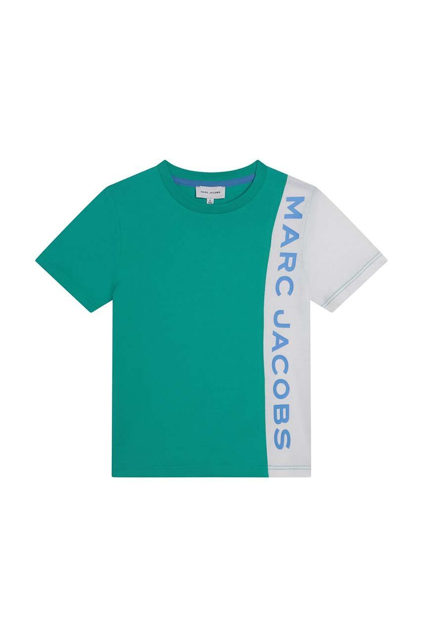 Marc Jacobs tricou de bumbac pentru copii culoarea verde cu imprimeu - Pled.ro