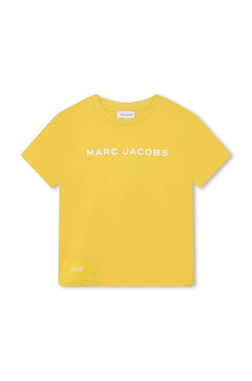 Marc Jacobs tricou de bumbac pentru copii culoarea galben cu imprimeu - Pled.ro