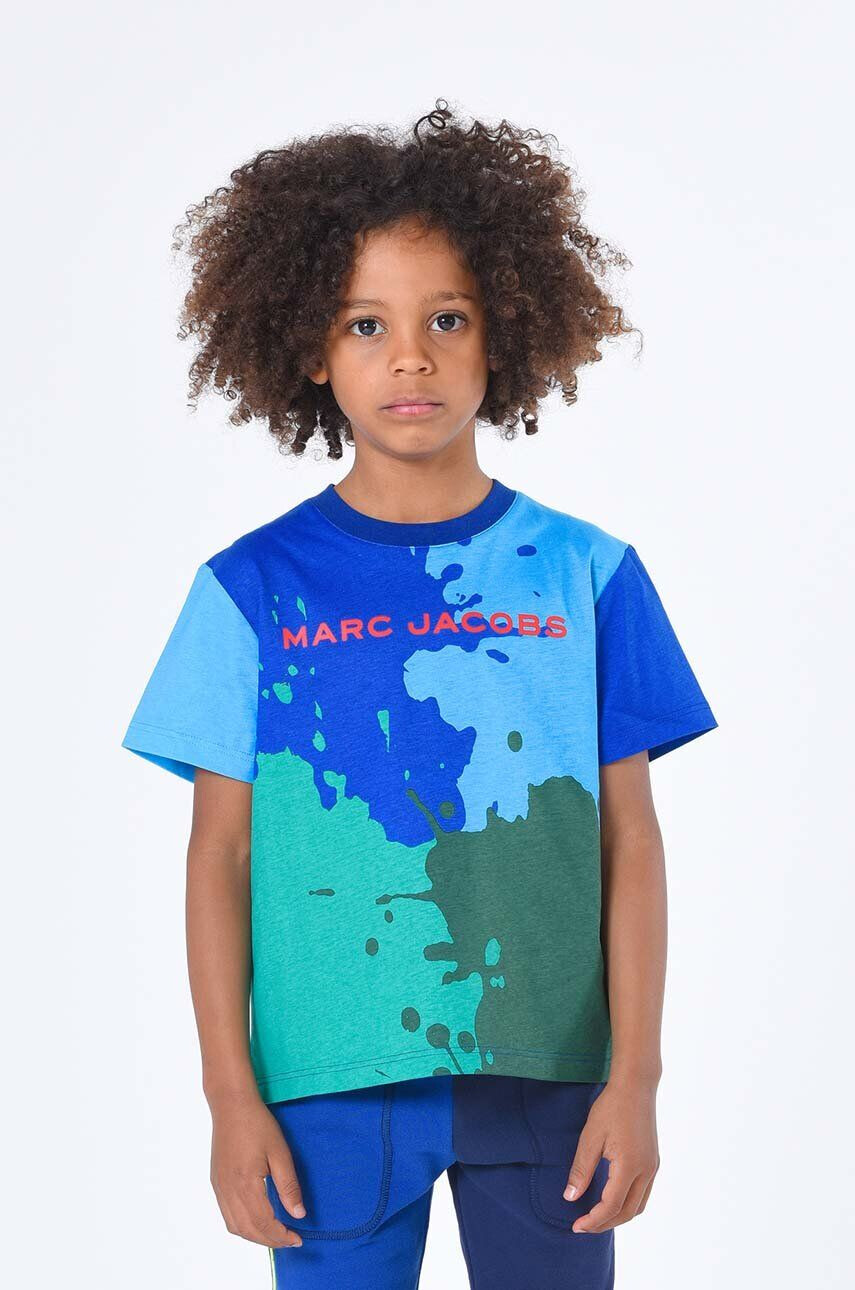 Marc Jacobs tricou de bumbac pentru copii culoarea verde modelator - Pled.ro