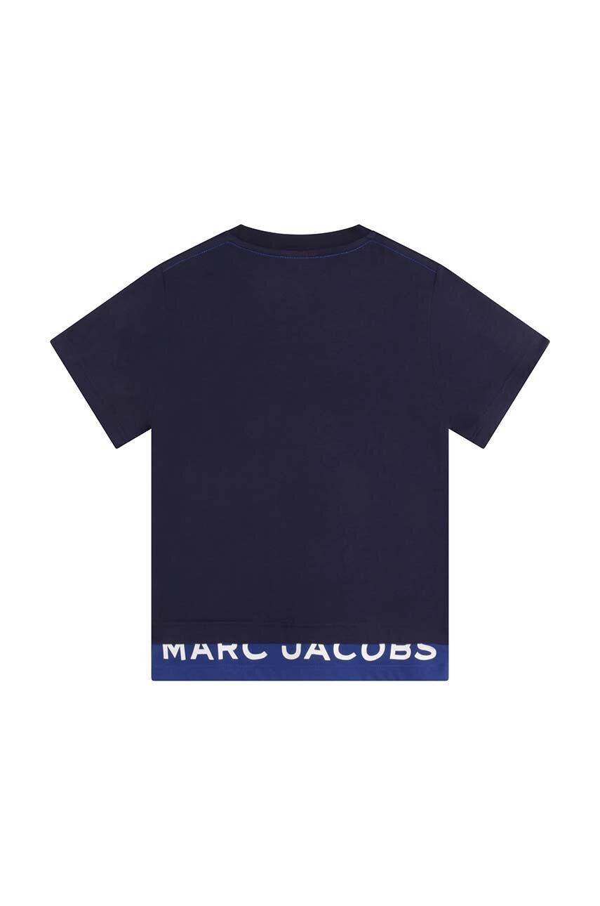 Marc Jacobs tricou de bumbac pentru copii culoarea albastru marin modelator - Pled.ro