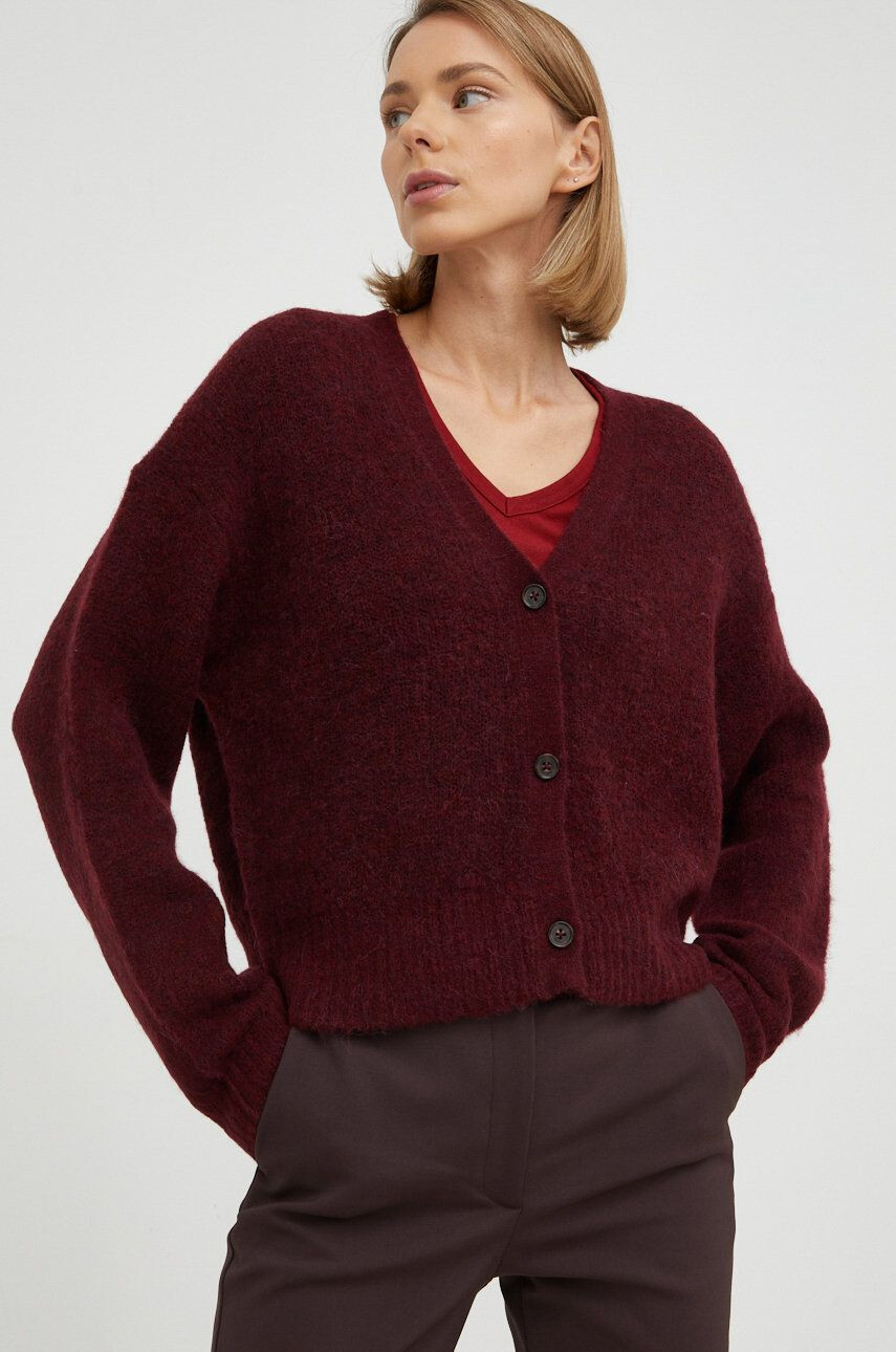 Marc O'Polo cardigan din lana femei culoarea bordo light - Pled.ro